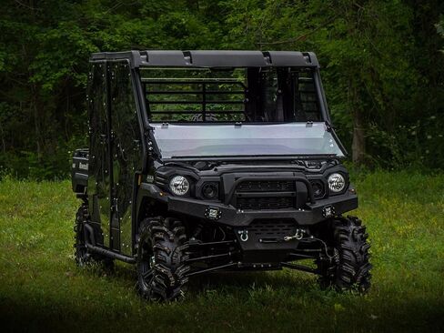 زجاج أمامي SuperATV عالي التحمل مقاوم للخدش متوافق مع Kawasaki Mule Pro FXT، FX، DX، DXT: 2015+، محمي بطبقة صلبة بصرية XR، صناعة أمريكية in Saudi Arabia