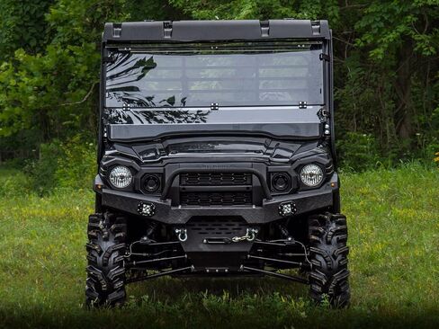 زجاج أمامي SuperATV عالي التحمل مقاوم للخدش متوافق مع Kawasaki Mule Pro FXT، FX، DX، DXT: 2015+، محمي بطبقة صلبة بصرية XR، صناعة أمريكية in Saudi Arabia