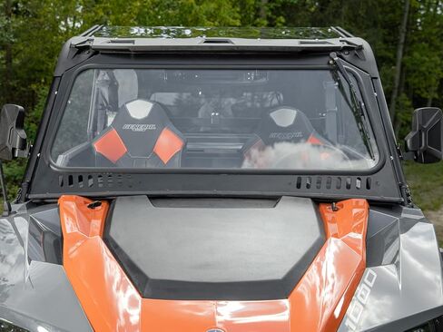 SuperATV Glass Windshield for 2016+ Polaris General / 4 / XP 1000 / XP 4 1000 | DOT Approved Laminated Safety Glass Windshield | Includes Manual Wiper | Built-in Vent in Saudi Arabia