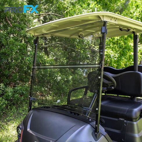 الزجاج الأمامي لعربة الجولف ProFX متوافق مع Yamaha Drive2 | تصميم مصنع قابل للطي بشكل واضح | يناسب موديلات 2017+ Drive2 | صنع في أمريكا in Kuwait
