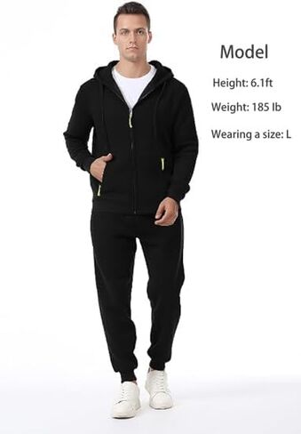 Mens Tracksuits Set Hoodies 2 Peices Sweatsuits for Men Casual Athletic Jogging Suits in Saudi Arabia