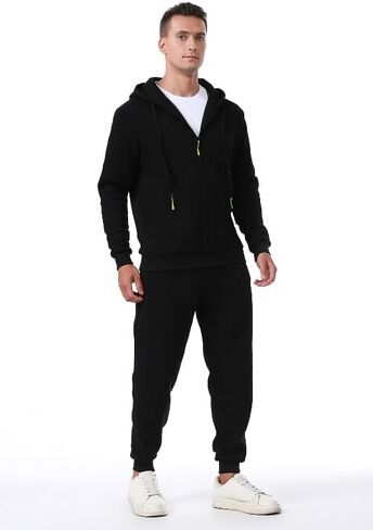 Mens Tracksuits Set Hoodies 2 Peices Sweatsuits for Men Casual Athletic Jogging Suits in Saudi Arabia