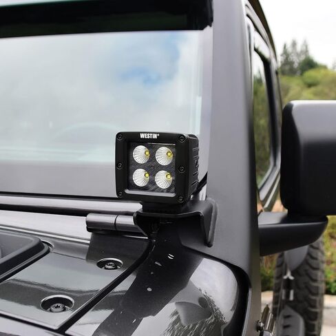 Westin 62-41085 Pillar LED Light Mount Bracket fits 2018-2025 Wrangler JL 2020-2025 Gladiator (Exc Mohave & Rubicon 392) (Exc 4xe) in Saudi Arabia