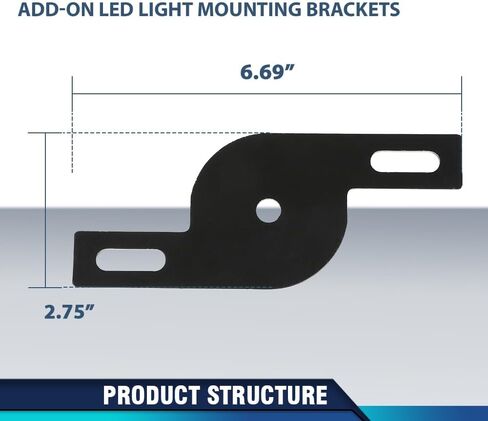 PIT66 دعامات تثبيت إضاءة LED مزدوجة الجراب متوافقة مع غطاء محرك السيارة SUV المفصلي على عمود A-Pillar Mount LED Pod Light in Saudi Arabia