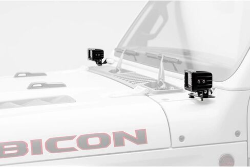 T-Rex Grilles ZROADZ Ditch Light Bracket - متوافق مع Jeep JL، Gladiator - للتركيب (2) مصابيح LED مقاس 3 بوصات - لمسة نهائية سوداء لامعة من الفولاذ الطري - سهلة التركيب - PN #Z364941 in Kuwait