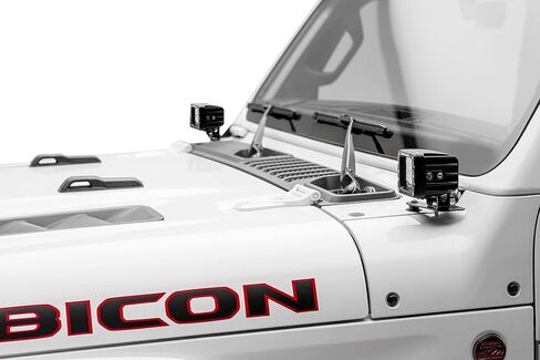 T-Rex Grilles ZROADZ Ditch Light Bracket - متوافق مع Jeep JL، Gladiator - للتركيب (2) مصابيح LED مقاس 3 بوصات - لمسة نهائية سوداء لامعة من الفولاذ الطري - سهلة التركيب - PN #Z364941 in Kuwait
