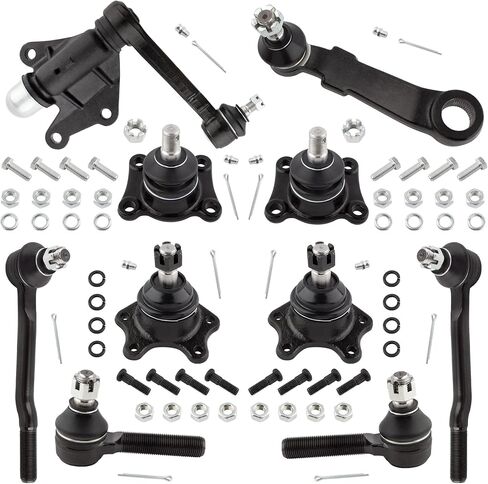 BOXI 10 قطعة ذراع المهمل الأمامي Pitman Arm Ball Joints Tie Rod Ends for Toyota 4Runner 1989-1995 /Pickup 1989 1990 1991 1992 1993 1994 1995 /T100 1993-1998 - 4WD فقط |K9519 K9482 ES3003 ES2376 K9424 K9422 in Saudi Arabia