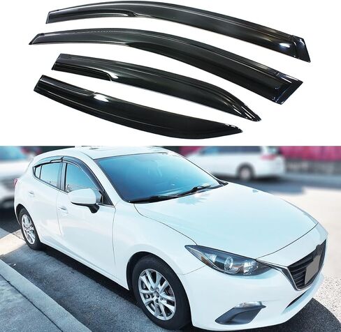 JDM 3D نمط مدخن نافذة قناع تنفيس الظل متوافق مع 2014-2019 مازدا 3 MAZDA3 in Saudi Arabia