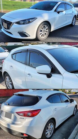JDM 3D نمط مدخن نافذة قناع تنفيس الظل متوافق مع 2014-2019 مازدا 3 MAZDA3 in Saudi Arabia