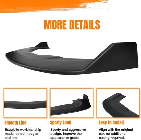 Front Bumper Lip Spoiler, Compatible with 2015-2023 Dodge Challenger SXT Coupe, PP Unpainted SXT Style Add-on Front Splitter Air Dam Chin Protector in Saudi Arabia