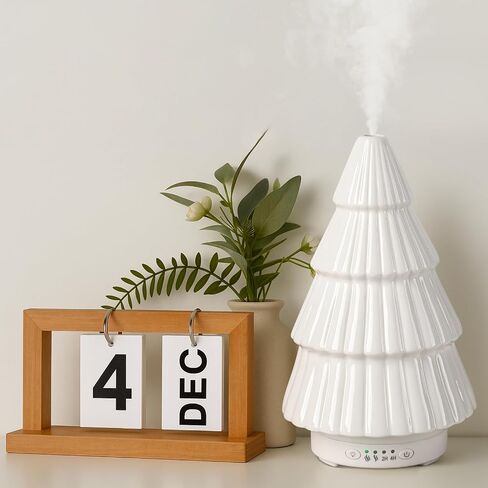 Christmas Essential Oil Diffuser 120ml Snowman Ceramic Diffuser for Essential Oil Cute Small Aromatherapy Diffusers Humidifier Gifts for Home Office Decorations in Saudi Arabia