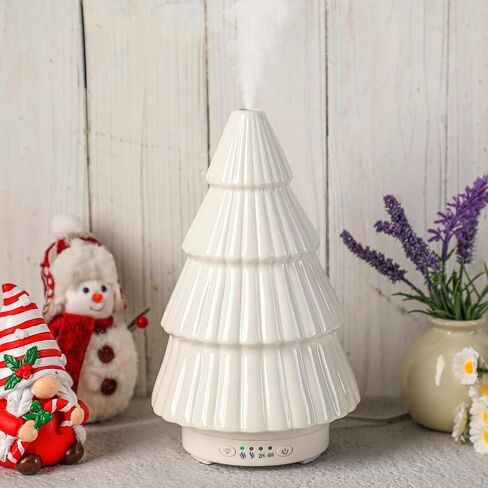 Christmas Essential Oil Diffuser 120ml Snowman Ceramic Diffuser for Essential Oil Cute Small Aromatherapy Diffusers Humidifier Gifts for Home Office Decorations in Saudi Arabia