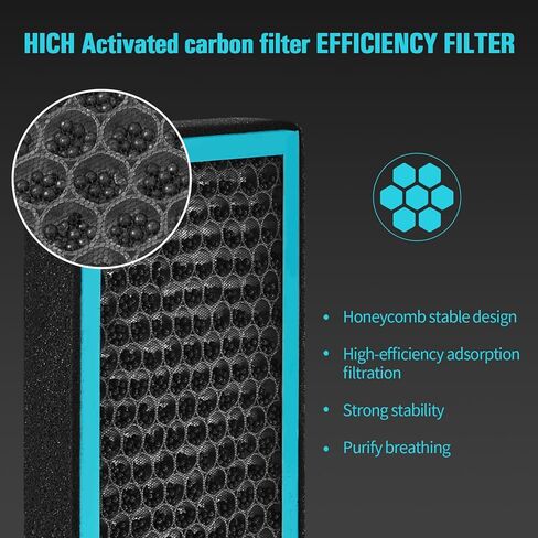 قطعتان من فلتر هواء المقصورة مع الكربون المنشط، متوافق مع طراز Tesla 3 وملحقات فلتر هواء المقصورة Y HEPA (2016-2025) وملحقات استبدال فلتر هواء المقصورة مع أدوات التثبيت in Kuwait