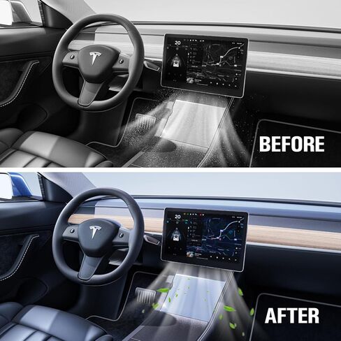 قطعتان من فلتر هواء المقصورة مع الكربون المنشط، متوافق مع طراز Tesla 3 وملحقات فلتر هواء المقصورة Y HEPA (2016-2025) وملحقات استبدال فلتر هواء المقصورة مع أدوات التثبيت in Kuwait