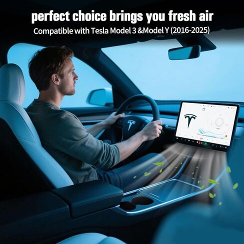 قطعتان من فلتر هواء المقصورة مع الكربون المنشط، متوافق مع طراز Tesla 3 وملحقات فلتر هواء المقصورة Y HEPA (2016-2025) وملحقات استبدال فلتر هواء المقصورة مع أدوات التثبيت in Kuwait