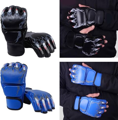 2 Pairs MMA Gloves Martial Arts Bag Gloves Boxing Fight Gloves Kickboxing Gloves for Sparring in Kuwait