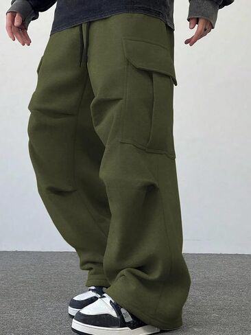 ZAFUL Men's Casual Cargo Pants Hiking Pants Workout Drawstring Jogger Sweatpants Athletic Pants Pocket in Saudi Arabia