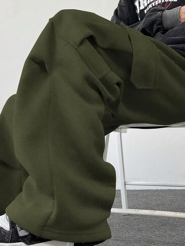 ZAFUL Men's Casual Cargo Pants Hiking Pants Workout Drawstring Jogger Sweatpants Athletic Pants Pocket in Saudi Arabia