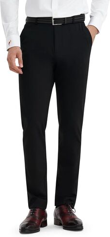 Men Dress Pants, Slim Fit Stretch No Iron BreatheExpandable Waist Business Casual Pants in Saudi Arabia