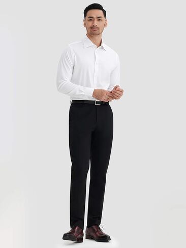 Men Dress Pants, Slim Fit Stretch No Iron BreatheExpandable Waist Business Casual Pants in Saudi Arabia