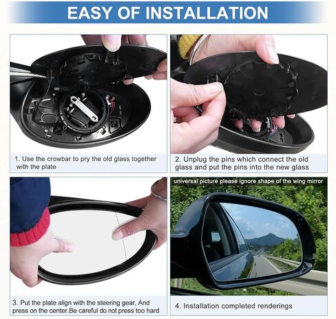 Motoforti Right Passenger Side Heated Mirror Replacement for Ford Explorer 2020 2021 2022 2023 Rear View Mirrors with Blind Spot Replace No.LB5Z17K7070B in Saudi Arabia
