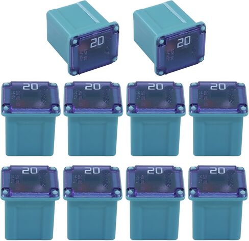 10Pcs 30A Low Profile JCASE Fuses, 30 Amp Automotive Fuse Kit Low Profile Fuse, Compact Fuse for Trucks/Cars and SUVs in Saudi Arabia