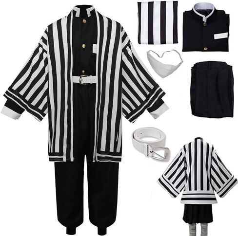 Lmetsky Men Costume Uniform Cosplay Outfit Kimono Suits Set Halloween Female Men in Saudi Arabia