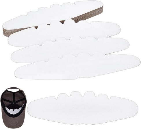 FINGERINSPIRE 24PCS Baseball Cap Inserts White Paper Hat Shapers 11.2x3.7 Inch Universal Cap Inserts Hat Liners for Baseball Golf Sports Hats Home Store Display Stand in Saudi Arabia