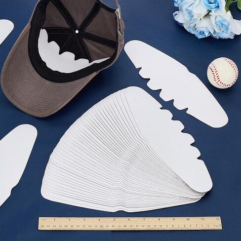 FINGERINSPIRE 24PCS Baseball Cap Inserts White Paper Hat Shapers 11.2x3.7 Inch Universal Cap Inserts Hat Liners for Baseball Golf Sports Hats Home Store Display Stand in Saudi Arabia