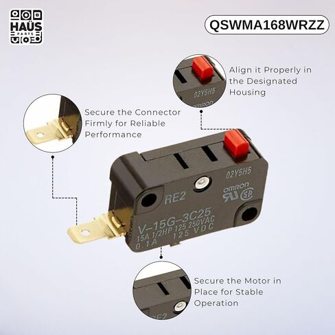 T&M Traders QSWMA168WRZZ Micro Switch Replacement for Jenn Air/Samsung/Sharp Microwave Door (2) in Saudi Arabia