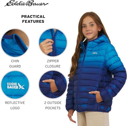 Eddie Bauer Girls' CirrusLite Lightweight Down Puffer Jacket (XS-XL) in Saudi Arabia