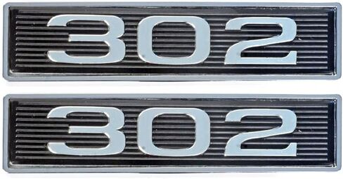 Mustang 302 Chrome Plated Hood Scoop Emblems - Pr in Saudi Arabia