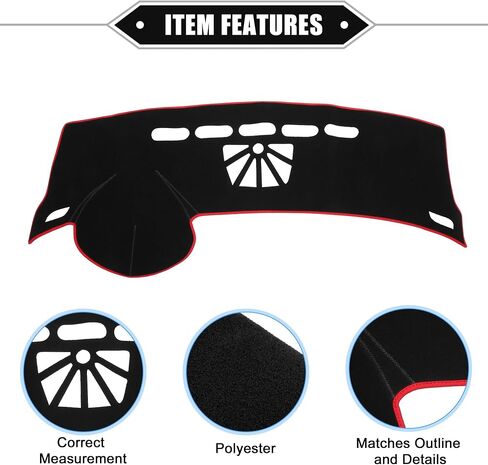 Car Dashboard Cover Mat Compatible for Buick LaCrosse 2010-2016, Protective Polyester Black Center Console Interior Trim Dash Board Mat in Kuwait