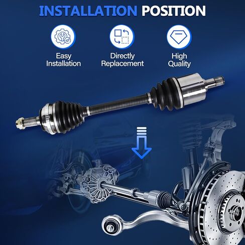 MAXFAVOR CV Axle Joint Assembly 2 Pieces Rear LH RH Side Compatible With Honda CR-V LX EX SE Sport Utility 4-Door 2.4L 2354CC 144Cu. In. l4 GAS DOHC Naturally Aspirated 4WD 2002 2003 2004 2005 2006 in Saudi Arabia