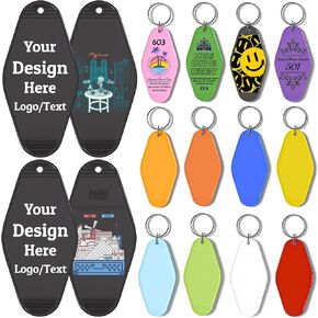 سلسلة مفاتيح موتيل مخصصة للفندق، 30 قطعة مطبوعة على الوجهين شعارك/نصك، علامات مفاتيح شخصية، سلاسل مفاتيح عتيقة in Kuwait