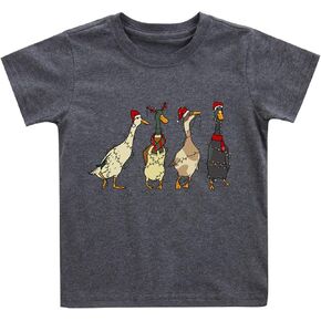 أطفال عيد الميلاد قميص بنين بنات عيد الميلاد الرنة قصب حلوى بنين بنات الصغار مضحك عيد الميلاد الزي المحملة القمم 2-7T in Kuwait