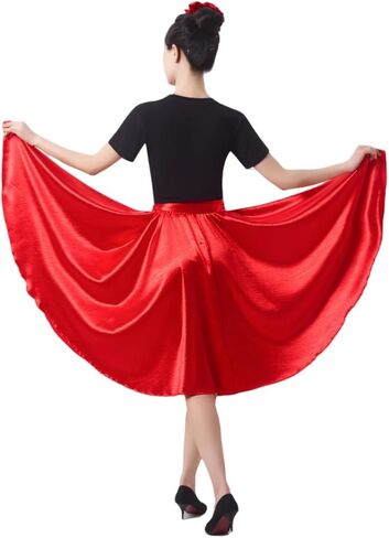 Women Ballroom Dancing Latin Salsa Rumba Flamenco Dance Skirts for Practice Performance Church Praise Costume Class in Saudi Arabia