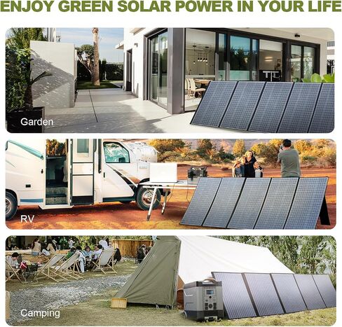ALLPOWERS Foldable 60W Solar Panel Charger - Waterproof Portable Panel with 18V DC, 60W USB-C and USB-A Outputs for Laptops, Cell Phones, Solar Generators and 12V Batteries in Kuwait
