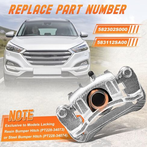Brake Caliper Assembly with Bracket Fit for Hyundai Tucson 2010-2015; KIA Sportage 2011-2016 (Rear Passenger Side) in Saudi Arabia