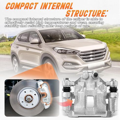 Brake Caliper Assembly with Bracket Fit for Hyundai Tucson 2010-2015; KIA Sportage 2011-2016 (Rear Passenger Side) in Saudi Arabia