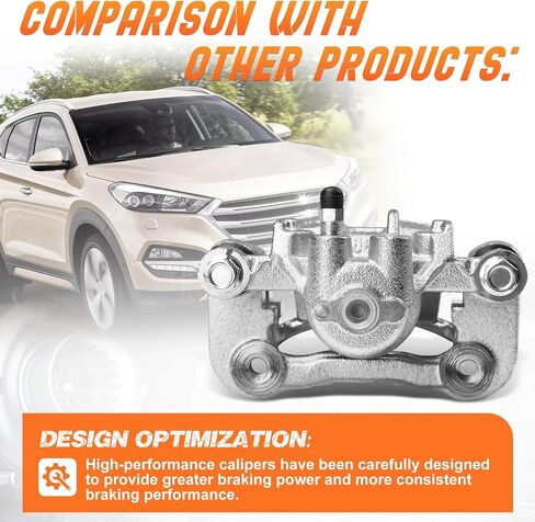 Brake Caliper Assembly with Bracket Fit for Hyundai Tucson 2010-2015; KIA Sportage 2011-2016 (Rear Passenger Side) in Saudi Arabia