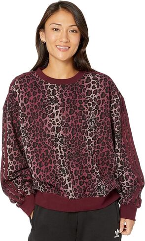 adidas Originals Crew Sweatshirt Maroon/Multicolor LG in Saudi Arabia