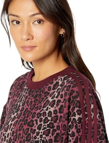 adidas Originals Crew Sweatshirt Maroon/Multicolor LG in Saudi Arabia
