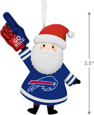زينة عيد الميلاد من Hallmark NFL Buffalo Bills Santa Fan، هدايا لمحبي الرياضة in Saudi Arabia
