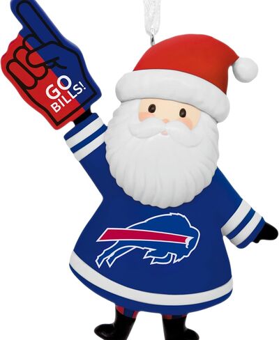 زينة عيد الميلاد من Hallmark NFL Buffalo Bills Santa Fan، هدايا لمحبي الرياضة in Saudi Arabia