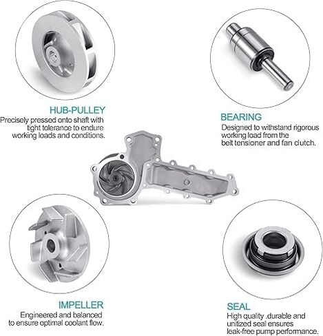15341-73030 (4 Bolt Hub) Water Pump 15301-73030 E5900-73032 E5900-73412 For Kubota L245 L245F L245H L245DT L295 L295DT KH-1 10 Tractor Bobcat Kioti LK2554 LK3054 CK30 3A139-SV1 in Saudi Arabia