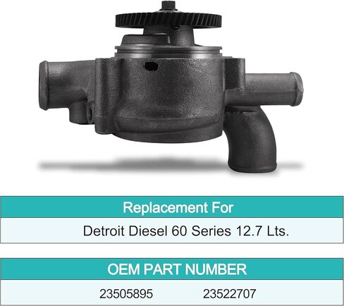 (C&U Bearing) 23522707 23505895 23517027 23539929 Water Pump (Can Use On Old Type R23526039, R23539602) For Detroit Diesel 50 60 Series 12.7 L,For 2000-2008 Freightliner Columbia in Saudi Arabia