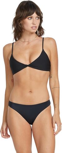Volcom Women's Standard Simply Seamless Full Bikini Bottom, Black in Saudi Arabia