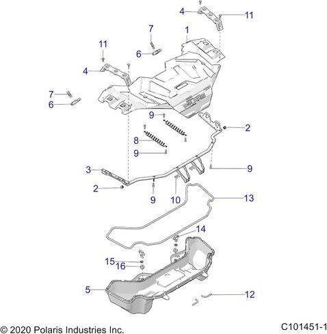 Polaris ATV Front Rack, Gloss Black, Genuine OEM Part 5452935-070, Qty 1 in Saudi Arabia