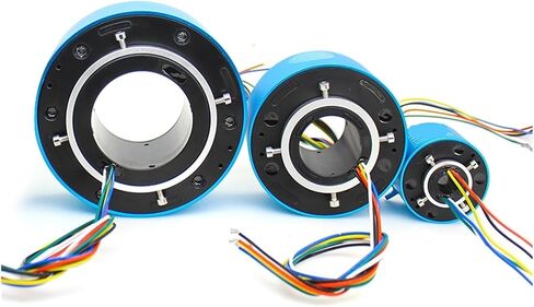 1 PCS 6/12 Wire Through Hole Slip Ring Center Inner Diameter 25.4mm, 38.1mm, 40mm, 50mm, 60mm Current 10A(60X130mm 12wires10A) in Saudi Arabia